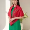 Khăn lụa tơ tằm vuông vẽ tay hoa nhiều mẫu
