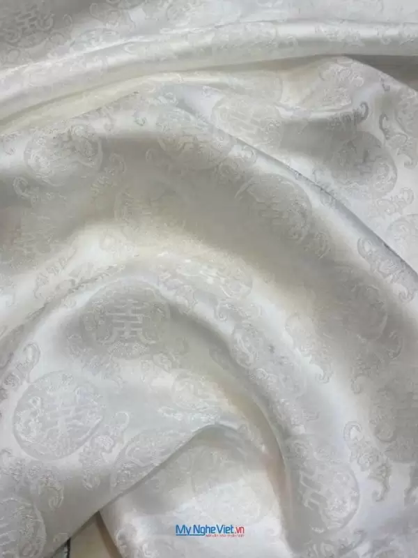 Alternative view of Vải Lụa Hà Đông Thọ Dơi Trắng khổ 90cm (3.7m)
