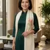 Khăn lụa tơ tằm thêu tay cao cấp